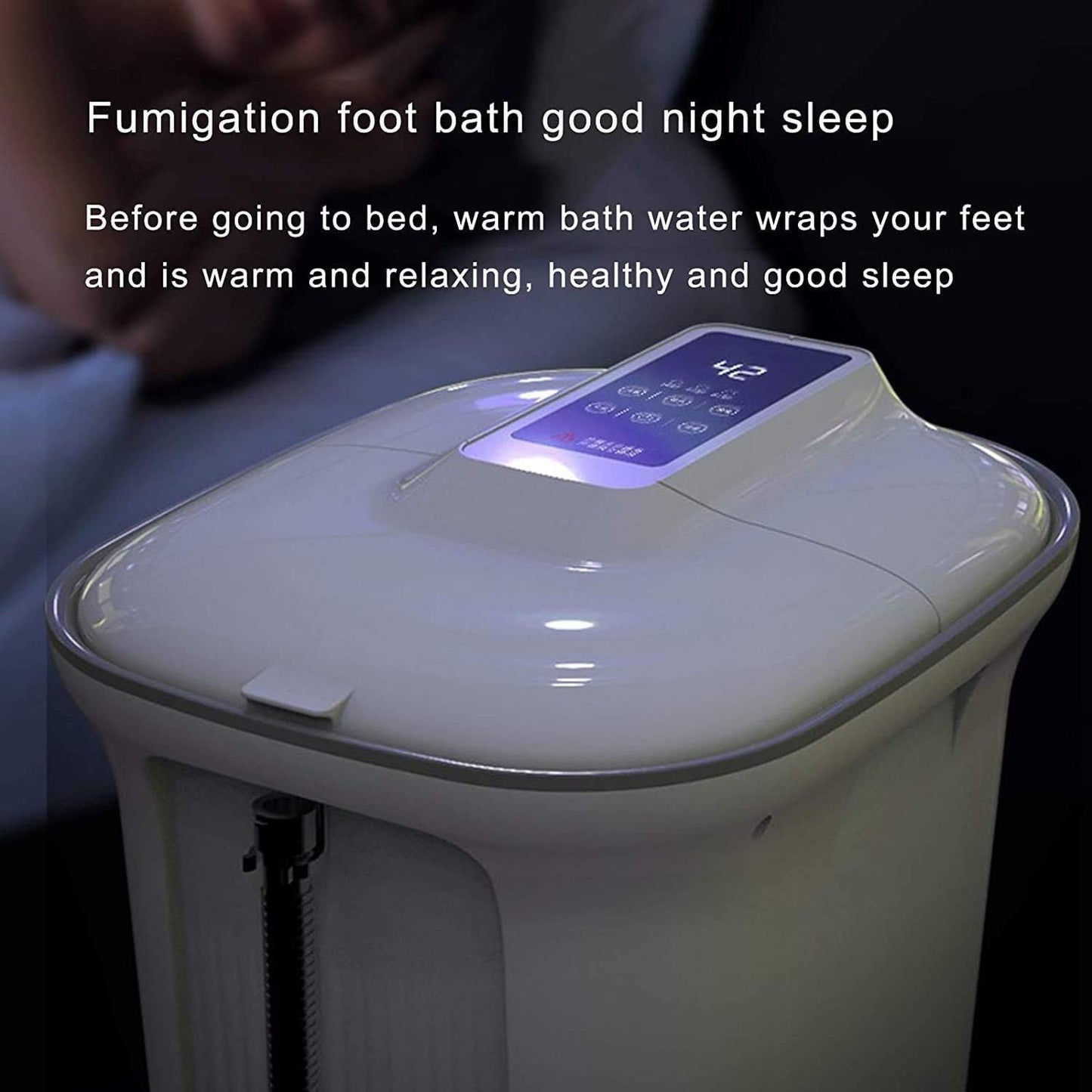 Lsrwhnyy Heated Foot Spa Bath Massager with Massage Rollers & Temperature Control