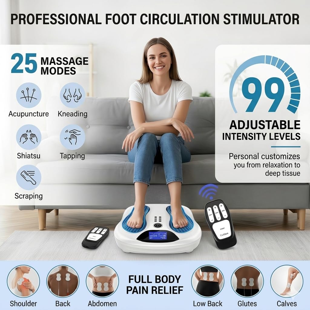 EIGOTDYH EMS Foot Massager for Neuropathy, Circulation & Plantar Fasciitis Relief