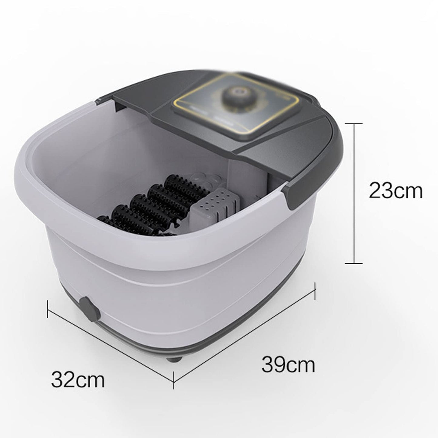 MENGKK Electric Foot Spa Bath Massager with Heat, Vibration & Oxygen Bubble Massage