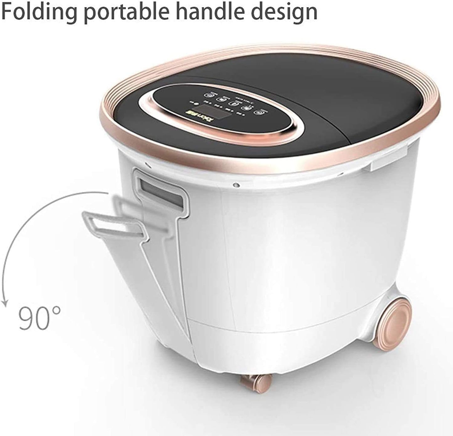 Lsrwhnyy Heated Foot Spa Massager with Automatic Rollers & Temperature Control for Pain Relief
