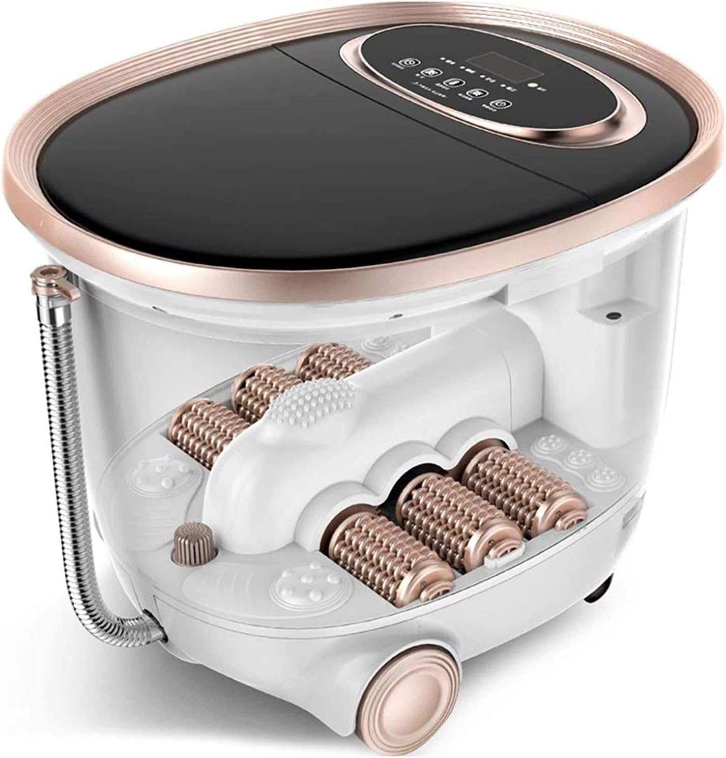 Lsrwhnyy Heated Foot Spa Massager with Automatic Rollers & Temperature Control for Pain Relief