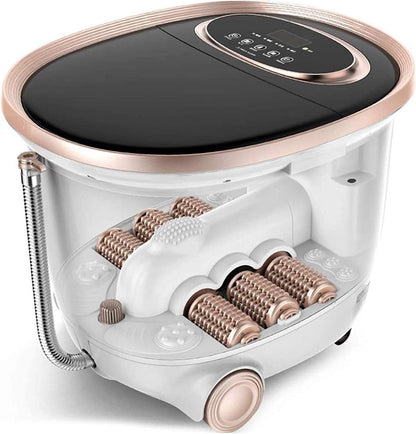 Lsrwhnyy Heated Foot Spa Massager with Automatic Rollers & Temperature Control for Pain Relief