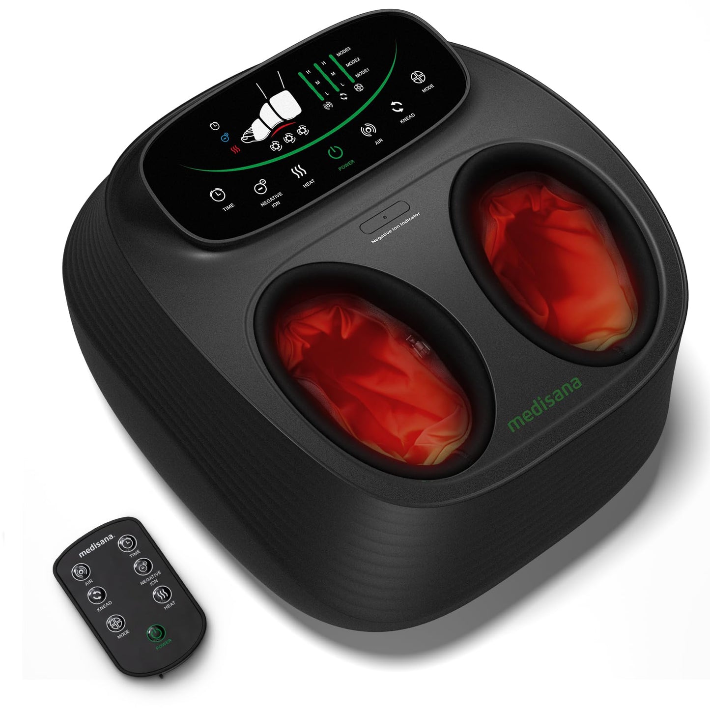 Medisana Shiatsu Foot Massager with Heat, Air Compression & Kneading for Pain Relief