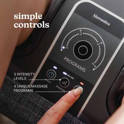 Homedics Foot & Calf Massager with Compression, Rolling Massage & Adjustable Intensity