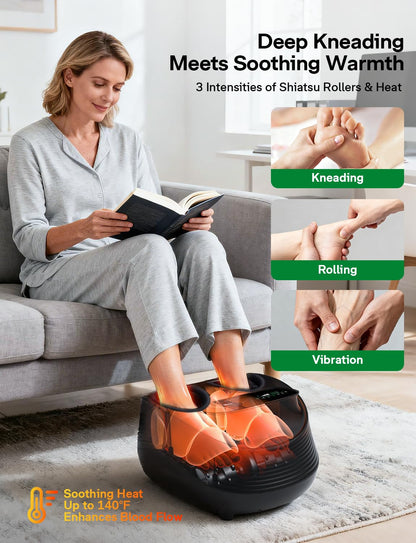 Medisana Shiatsu Foot Massager with Heat, Air Compression & Kneading for Pain Relief