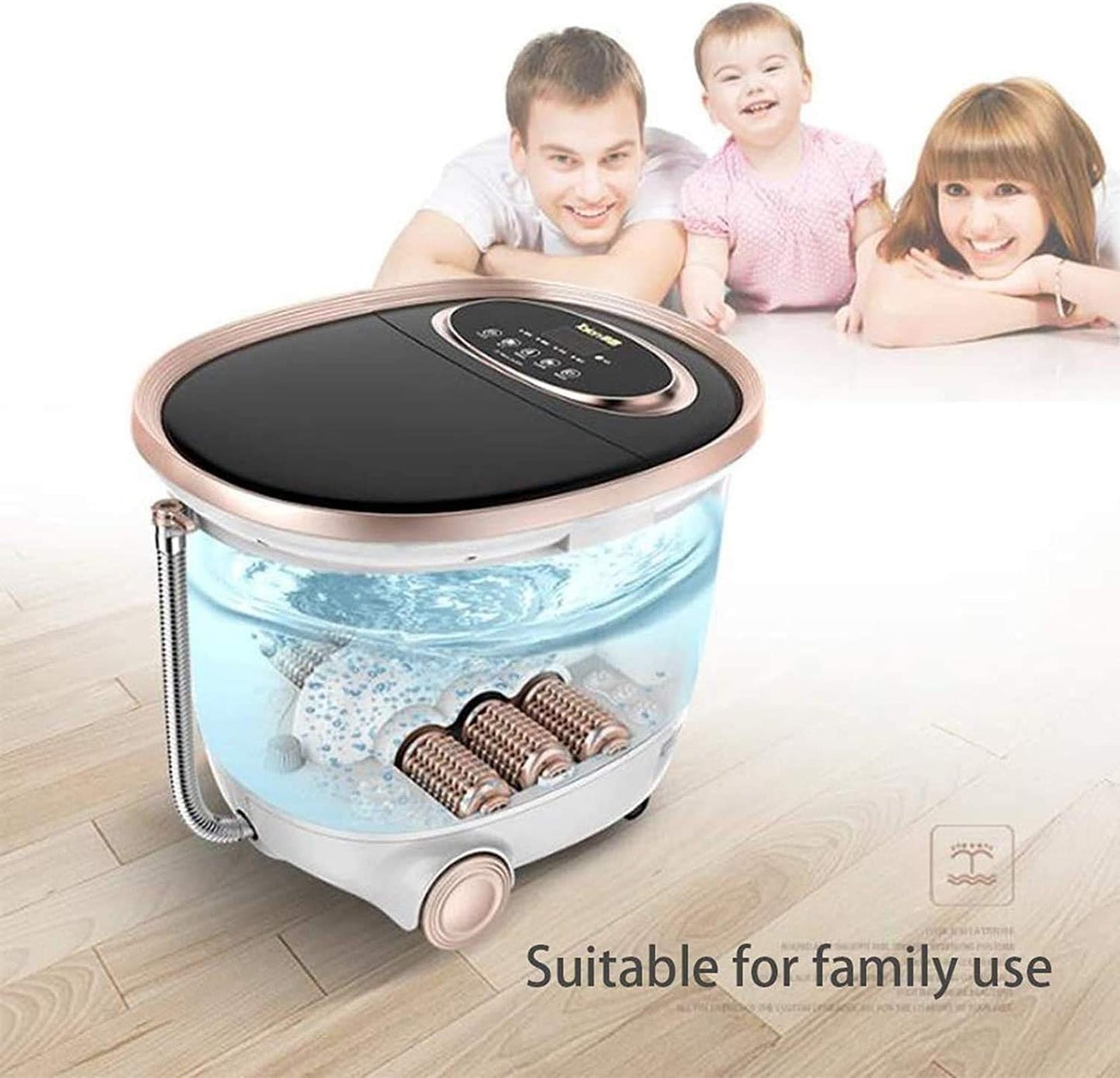 Lsrwhnyy Heated Foot Spa Massager with Automatic Rollers & Temperature Control for Pain Relief