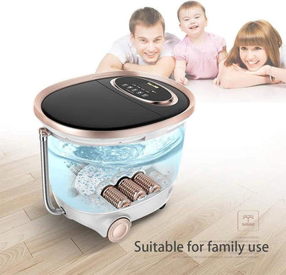 Lsrwhnyy Heated Foot Spa Massager with Automatic Rollers & Temperature Control for Pain Relief