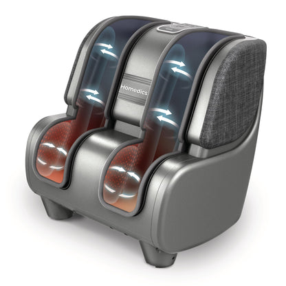 Homedics Foot & Calf Massager with Compression, Rolling Massage & Adjustable Intensity