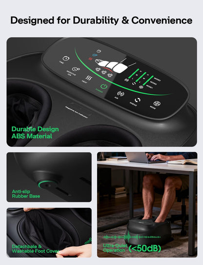 Medisana Shiatsu Foot Massager with Heat, Air Compression & Kneading for Pain Relief