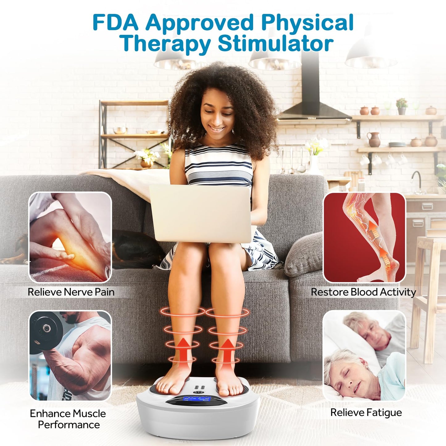 EIGOTDYH EMS Foot Massager for Neuropathy, Circulation & Plantar Fasciitis Relief