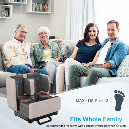 COMFIER 2-in-1 Shiatsu Foot & Calf Massager with Heat, APP Control & Foot Rest